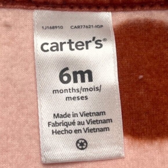 Carters Baby Girl Hooded Pink Polka Dot Fleece Jacket 6M Warm Long Sleeve NWT - Picture 5 of 6